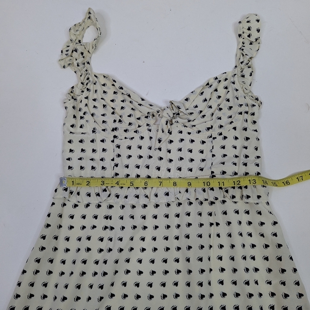 For Love & Lemons Sweetheart Heart Print Ruffled Mini Skirt - Picture 6 of 9